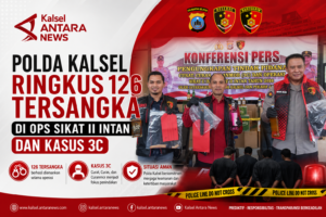 Polda Kalsel ringkus 126 tersangka di Ops Sikat II Intan dan kasus 3C